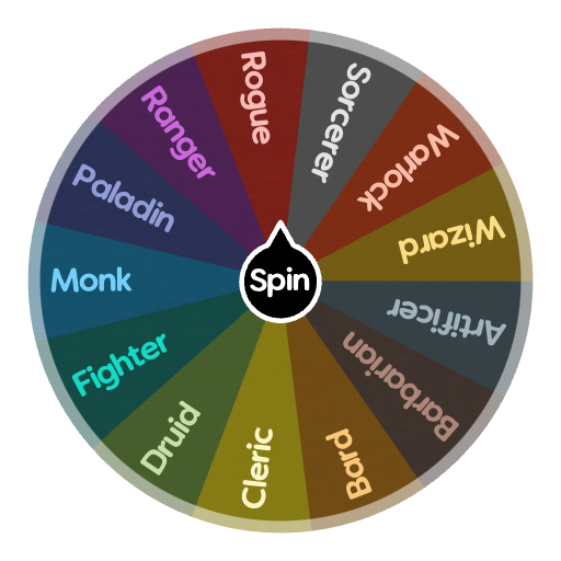 DND classes | Spin the Wheel - Random Picker