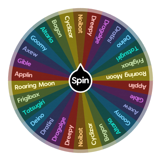 dragon type pokemon spin the wheel