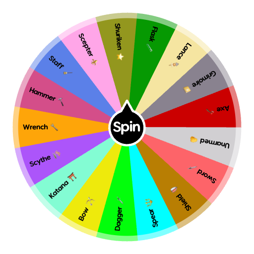 Earclacks Weapon Balls (UPDATED: Axe) | Spin The Wheel - Random Picker