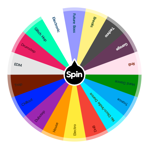 EDM Genre Wheel Spin The Wheel App