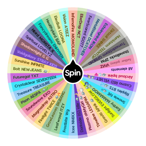 Elemental kpop characters Spin the Wheel Random Picker