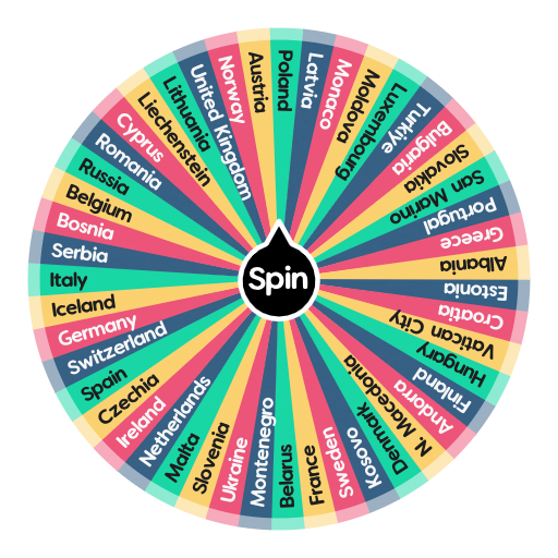 Europe Country Wheel Spin The Wheel Random Picker   Europe Country Wheel 