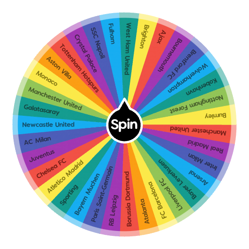 Europe Football Club Team Spin The Wheel Random Picker