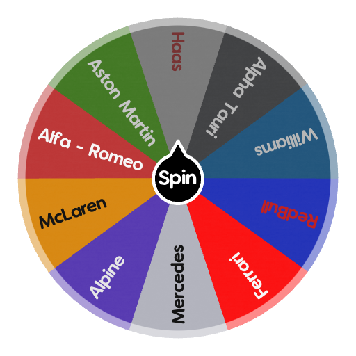 F1 Teams Spin The Wheel Random Picker