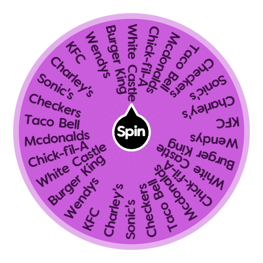 Where to Eat-Fast Food  Spin the Wheel - Random Picker