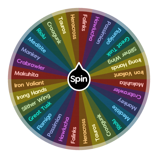 Fighting Type Pokemon (Gen 9) | Spin The Wheel App