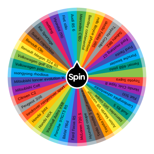 First car picker | Spin The Wheel App