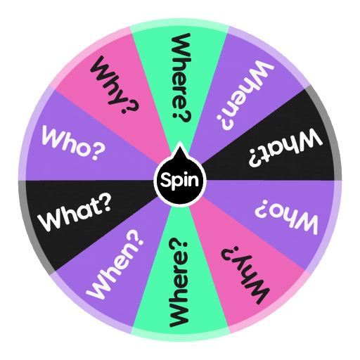 Five W questions/story creater Spin the Wheel Random Picker