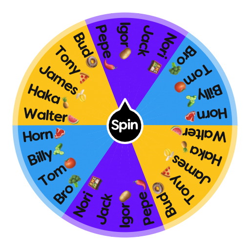 Food gang pick finger Spin the Wheel Random Picker