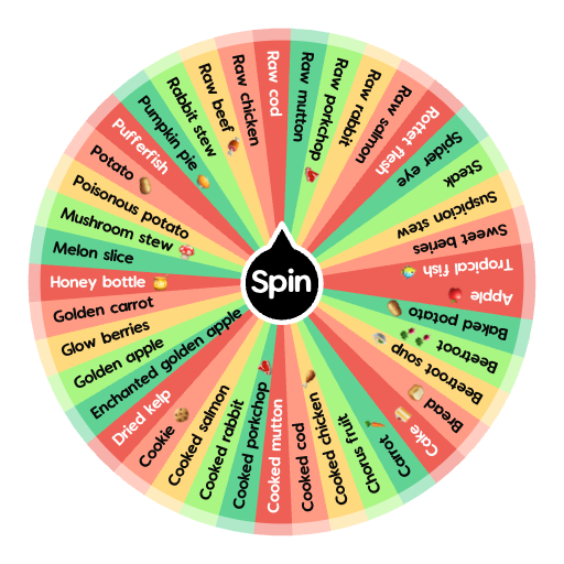 Food in Minecraft | Spin The Wheel - Random Picker