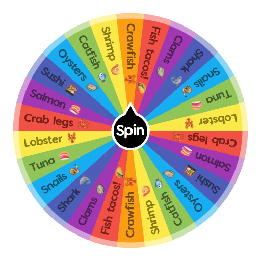 Foods to Try (Seafood) Spin the Wheel Random Picker
