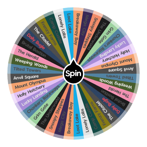 Fortnite Landing Spots | Spin The Wheel App