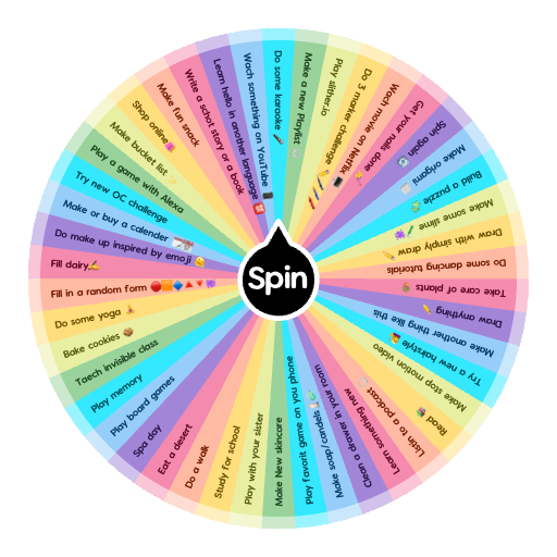 Fun things to do when your bored | Spin The Wheel - Random Picker