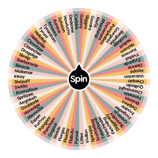Gen VI Pokémon Wheel Spin the Wheel Random Picker