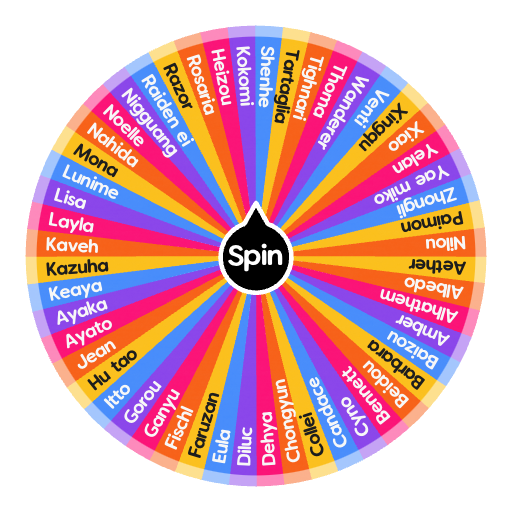 Genshin characters Spin The Wheel App