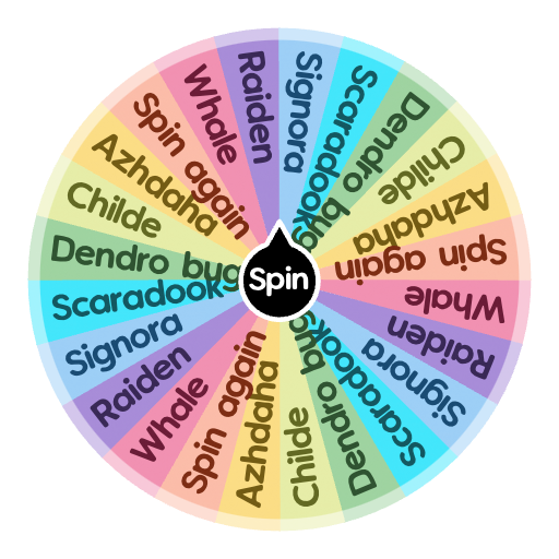 Genshin weekly boss wheel | Spin The Wheel App