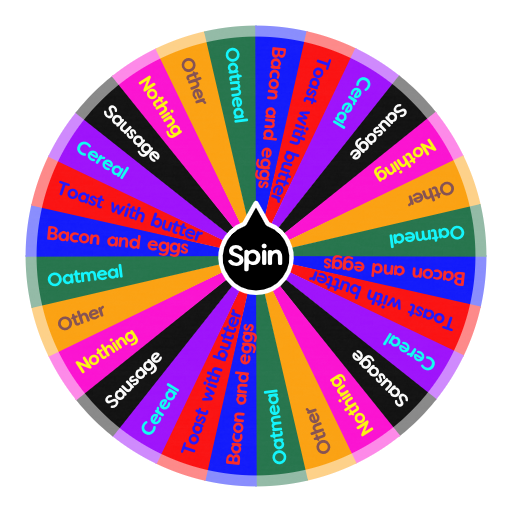 Good morning! Breakfast = ______________ | Spin The Wheel App