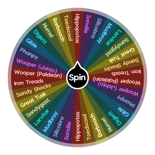 Ground Type Pokemon (Gen 9) | Spin The Wheel App