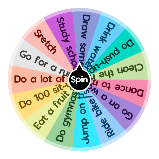 Healthy things to do when bored | Spin the Wheel - Random Picker