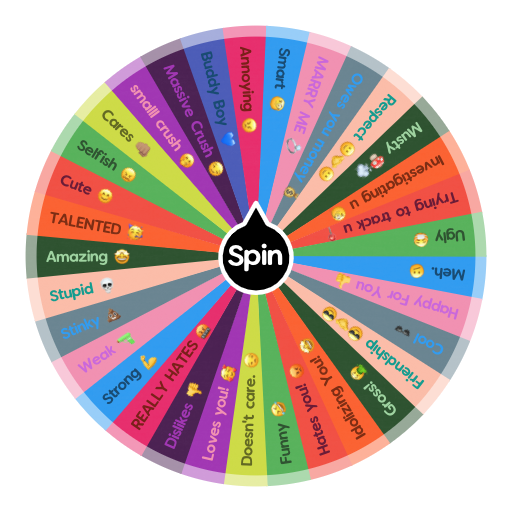 How ______ feels about you 1.1 | Spin The Wheel App