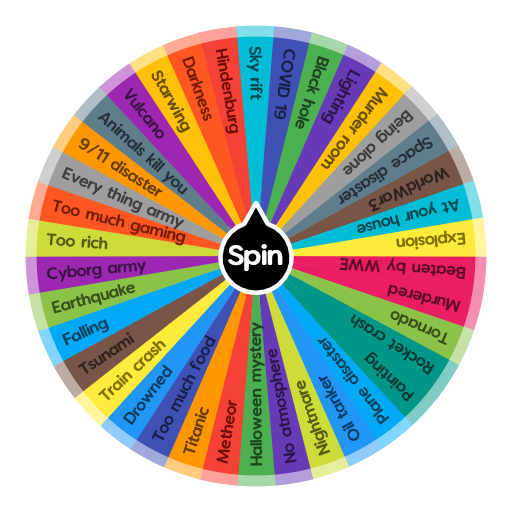 How can you die in game called TRY TO DIE Spin The Wheel App
