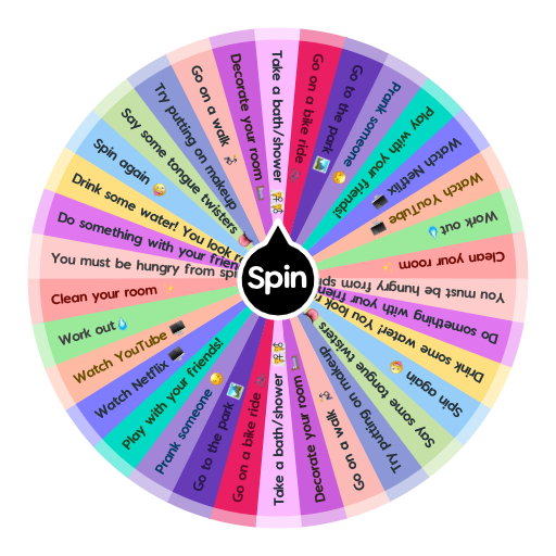 WHAT TO DO WHEN YOUR BORED  Spin the Wheel - Random Picker