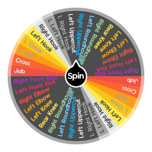 Kickboxing Combos Spin The Wheel Random Picker