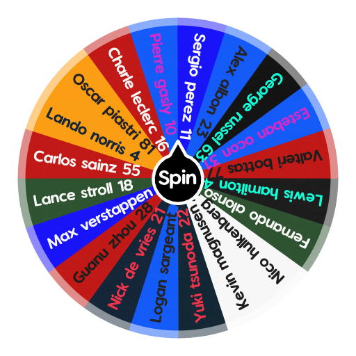 F1 2023 driver | Spin the Wheel - Random Picker