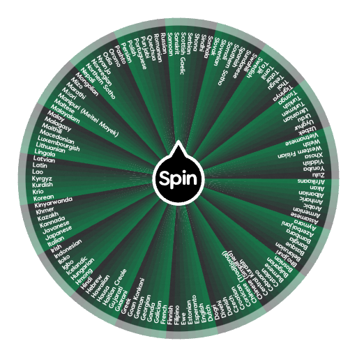 Languages (according to Google translate) Spin the Wheel Random Picker