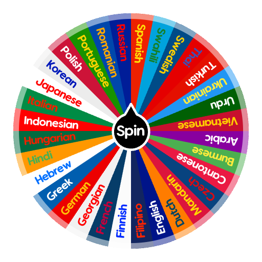 Languages for Learning (Immersion) | Spin The Wheel - Random Picker