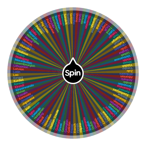 Languages Spin the Wheel Random Picker