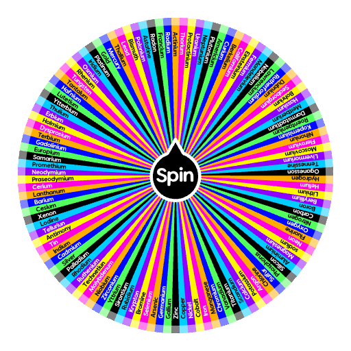 List of elements (118) | Spin The Wheel - Random Picker