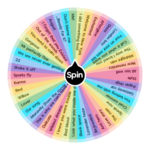 Listen to this Taylor swift song Spin the Wheel Random Picker