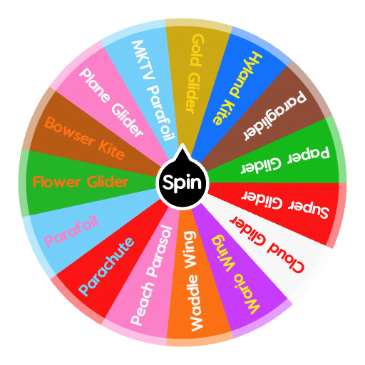 Mario Kart 8 Gliders Spin the Wheel Random Picker