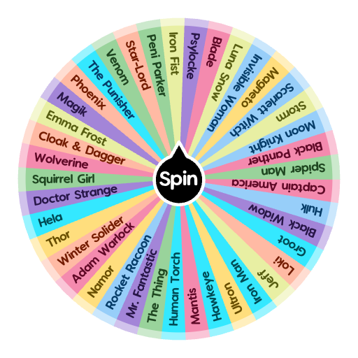 Marvel Rivals Customizable Wheel Marvel Rivals Hero Wheel | Spin The Wheel - Random Picker