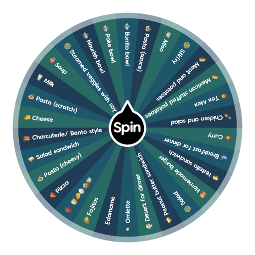 Meals for when decision fatigue hits Spin the Wheel Random Picker
