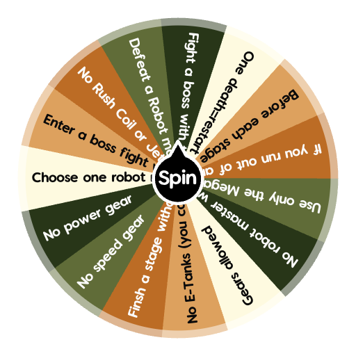 Random Challenges Mega man 11 challenges ideas | Spin The Wheel - Random Picker