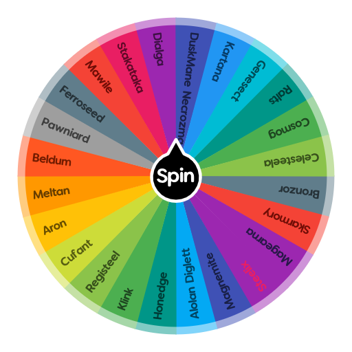 Metal Pokémon(get DuskMane Necrozma or Genesect) | Spin The Wheel App