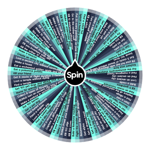 Minecraft Survival Mode Goals (1.19) (Updated) | Spin The Wheel ...