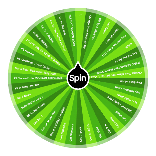 MINECRAFT VANILA CHALLENGES Spin the Wheel Random Picker