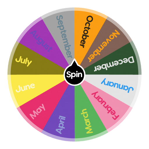 Random Month Months | Spin The Wheel · Random Picker