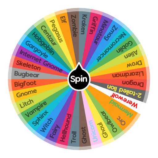 Mythical Creatures Wheel Spin The Wheel Random Picker