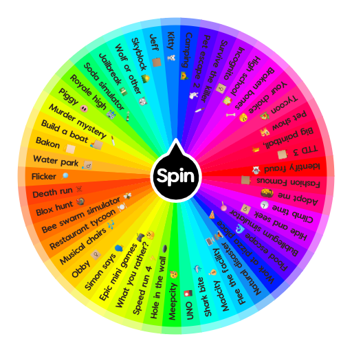 New Games Roblox Spin The Wheel App - good camping games roblox