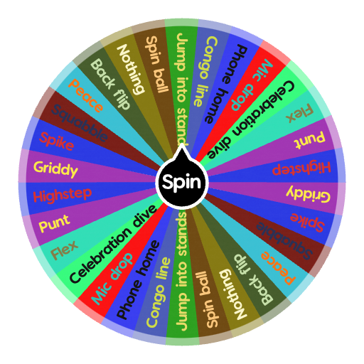 NFL celebration | Spin the Wheel - Random Picker