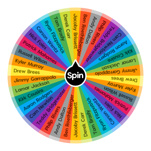 NFL Starting Quarterback Spin The Wheel App