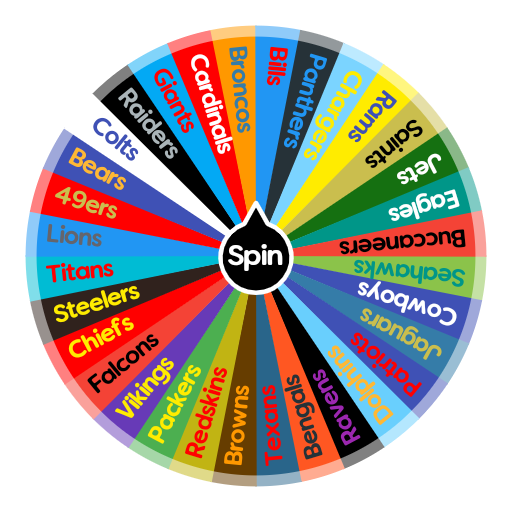 NFL teams Spin the Wheel Random Picker
