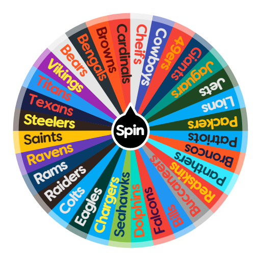 Spin Wheel Of Every Nfl Team