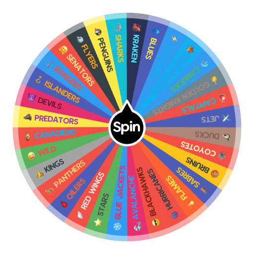 NHL Teams, much better WITH EMOJIS! Spin the Wheel Random Picker