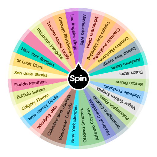 NHL teams | Spin The Wheel App