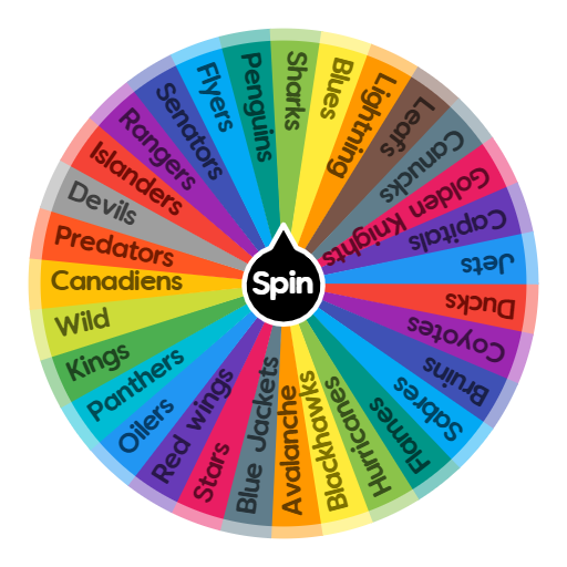 NHL teams | Spin The Wheel App
